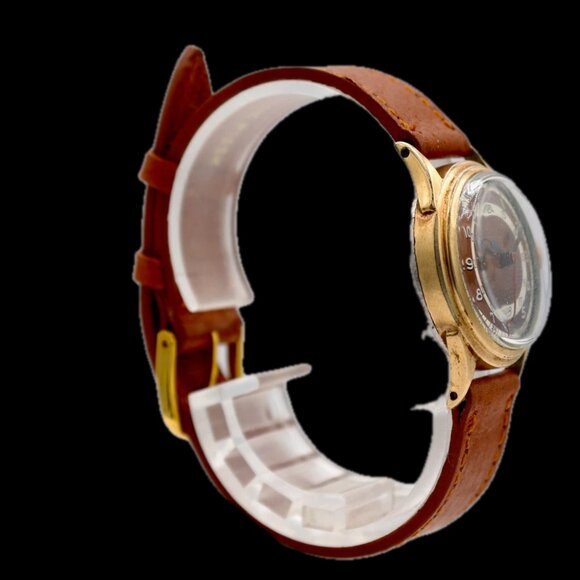 Vintage Bulova Bullseye Dial Men's Mechanical Wristwatch 10 BCC Steel & 10k RGP - Picture 2 of 5